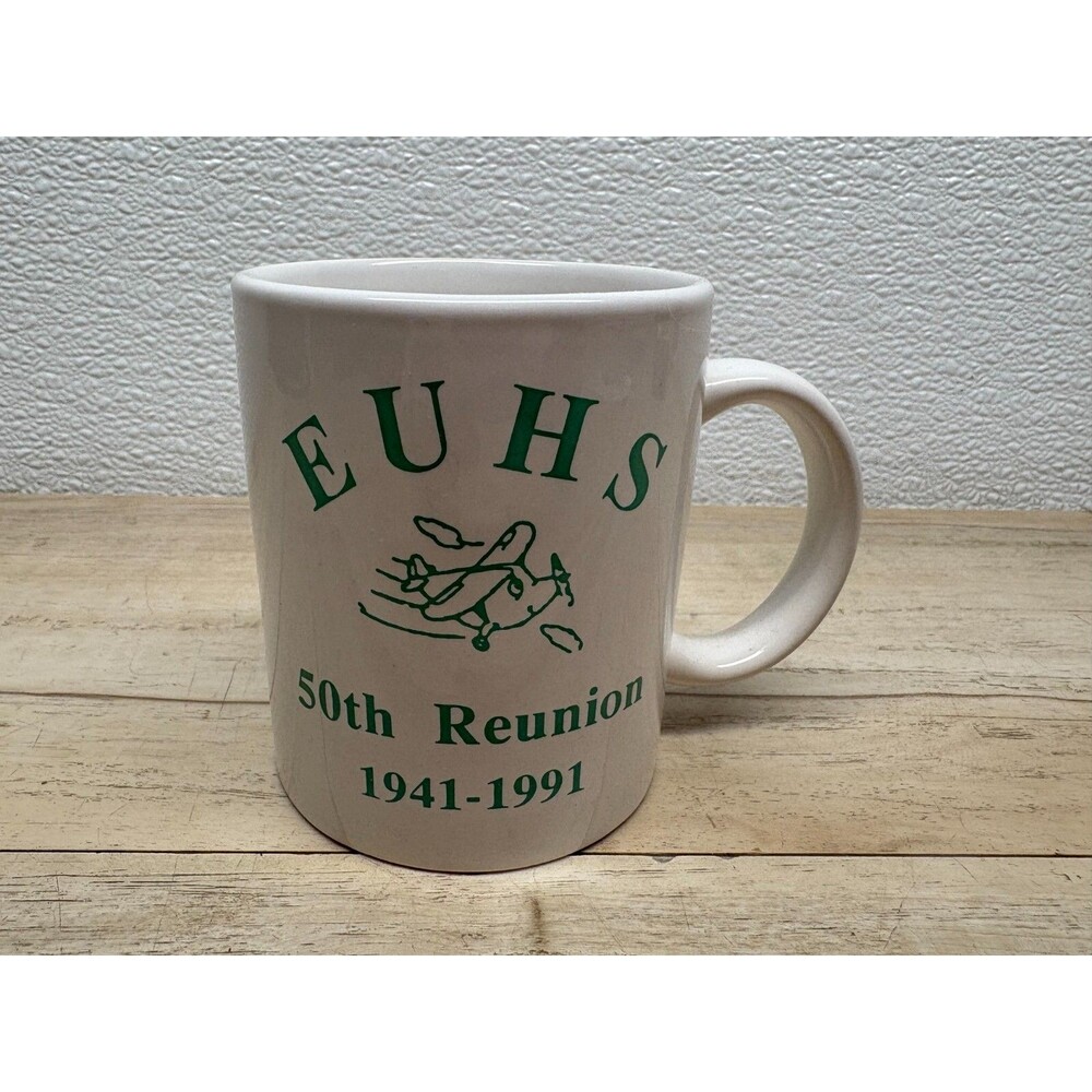Vtg EUHS 50th Reunion 1941-1991 Porcrlain Coffee Mug Cup
